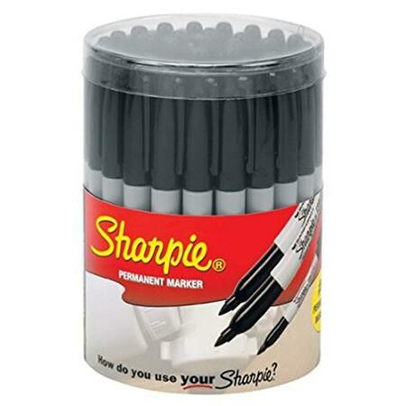 SHARPE MANUFACTURING Canister Permanent Markers, Black, 36PK 652-35010